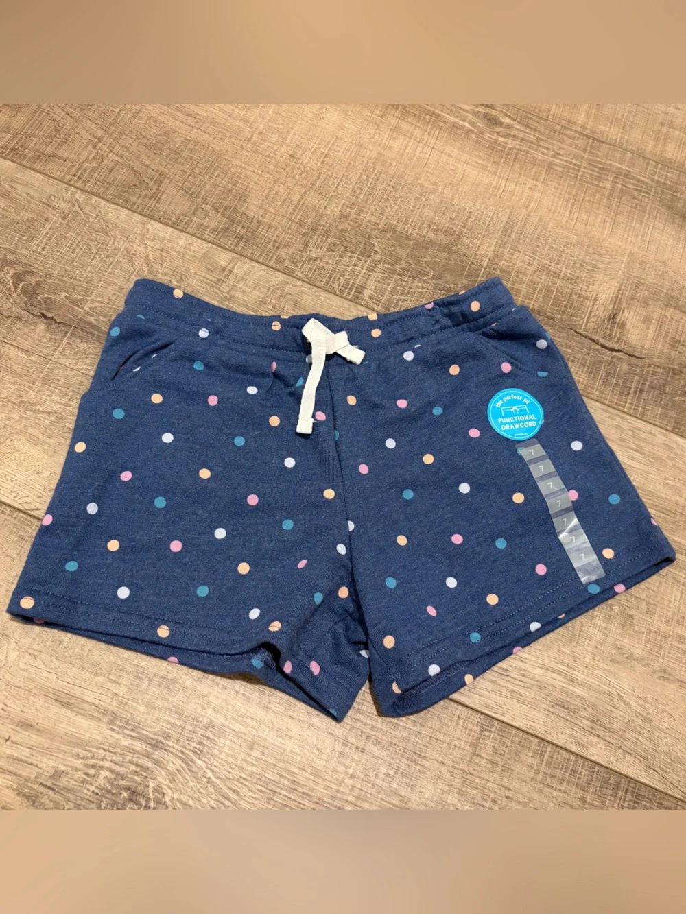 Carter's Navy Polka Dot Shorts with White Tie